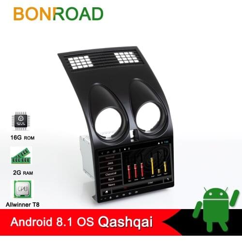 9" Pure Android 8.1 Ram 2G Rom 32G GPS Nav For Nissan Qashqai 2010 Dualis 2007 - 2014 Bluetooth Car Player Navigation Radio