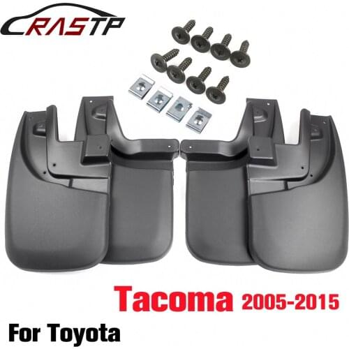 RASTP-4Pcs Car Mud Guards Splash Flaps Compatible for Toyota 2005-2015 Tacoma Front & Rear Wheel Mud Guards Splash Flaps LKT052