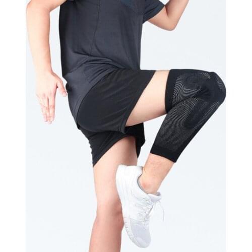 Long Knee Pad Sleeve Anti-slip Breathable Knitted Leg Support Protector Basketball Fitness Sportswear Safety Accessories