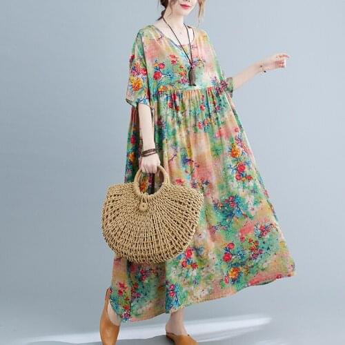 HUITAOYIWU Summer Linen Dresses