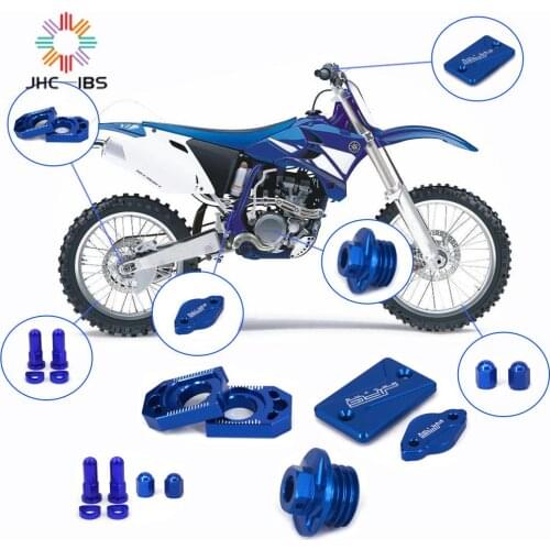For YAMAHA YZ125 YZ250 YZ250F YZ450F YZ125X YZ250X WR 250F 450F Motorcycle CNC Axle Block Brake Clutch Fluid Reservoir Cover Set