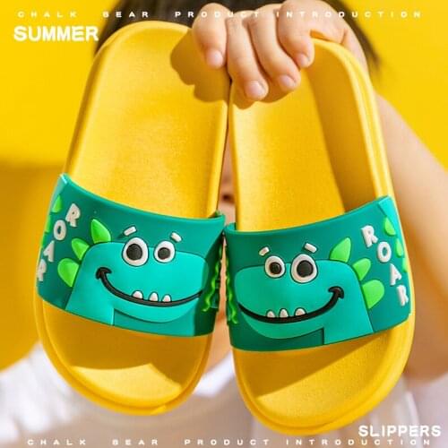 Summer New Boys And Girls Cute Cartoon Dinosaur Bath Sandals And Slippers ChildrenS Slippers Summer