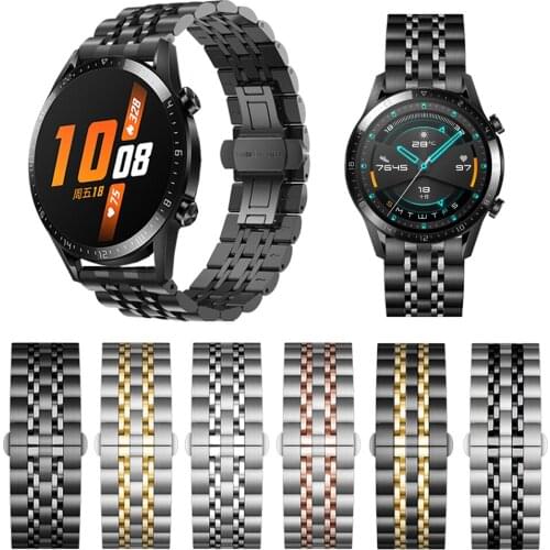 Strap Metal Stainless Steel Wrist for HUAWEI WATCH GT 2 46mm gt 2e Band Bracelet Watchband for HONOR Magic 2 WristBand