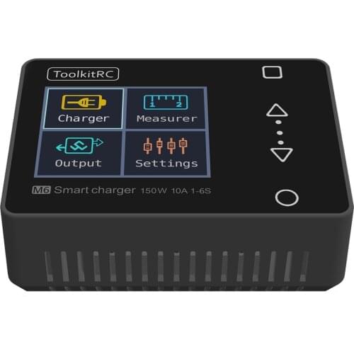 In Stock ToolkitRC M6 Servo Tester Tool 150w 10A DC Output 1-6s Color Screen Multi-function Charger And Diagnostics 2020 V2
