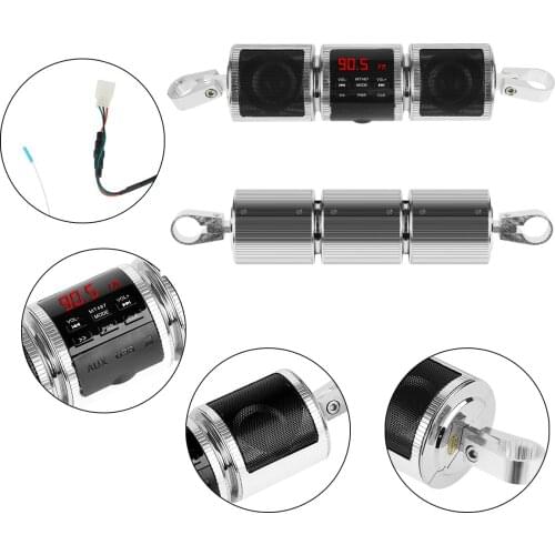 Motorcycle Clock Stereo Speaker Waterproof Speaker BT Audio Sound System MP3 FM Radio Low Bass Stereo Speakers Dropshipping New