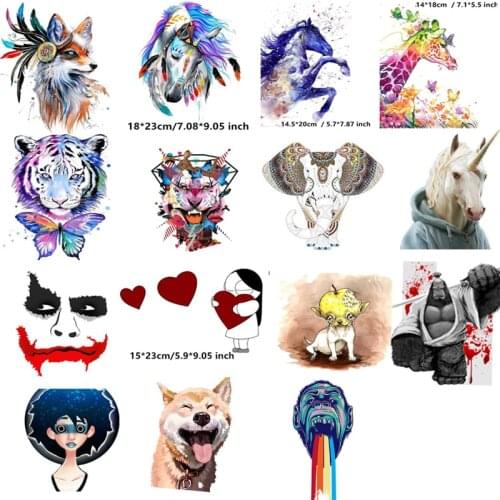 Animal Patch Shiba Inu Ironing on Heat Transfer A-level Washable Patches Stickers for Clothes T-shirt DIY Appliques Wholesale