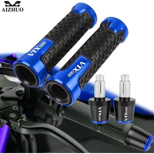 Motorcycle FOR HONDA VTX1300 2003-2010 2006 2008 2009 VTX1300 Handlebar Grips Handle Bar Cap End Plug 7/8'' 22MM Handlebar Grips