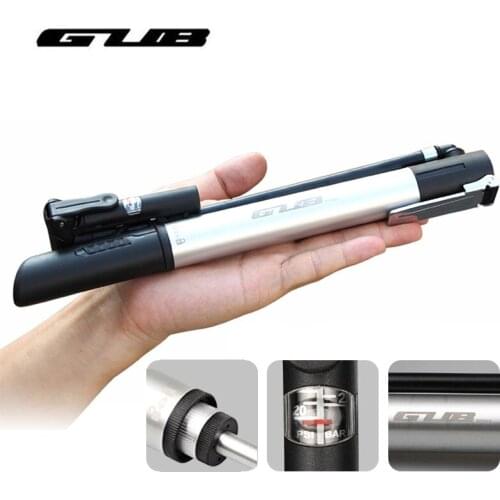 GUB Portable Aluminum Alloy Mountain Bike Pump Tire Presta Schrader Valve Hand Pump Bicycle Pump With Pressure Gauge Inflator