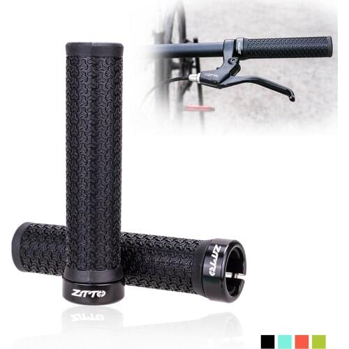 Bike Handlebar Grips Non-Slip Rubber Bicycle Hand End Grip Cover Accessories Comfort Mountain Bike Handle Single Lock