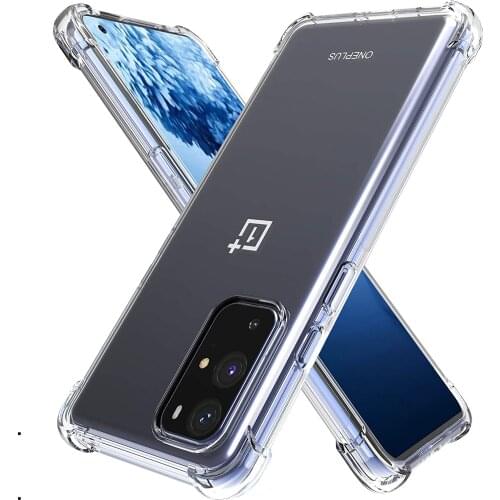 Crystal Clear Reinforced Corners TPU Shock Absorption Transparent Cover Case for Oneplus 9 ( 1+9)