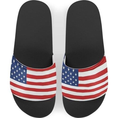 HYCOOL Men Flat Sandals National Flag Print Flip Flops Man Women Summer Outdoor Slide Sandal Beach Footwear Open Toe Slippers