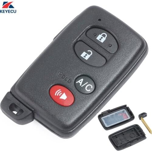 KEYECU Replacement Remote Car Key Shell Case Fob 4 Button for Toyota Prius V 2012-2013 (Shell Only) FCC ID:HYQ14AAB