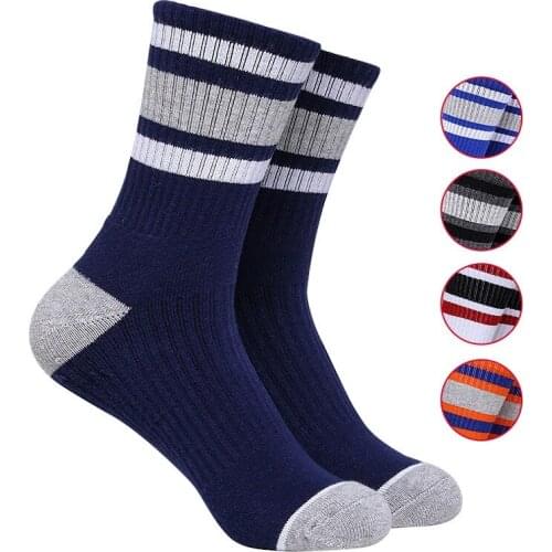 Sports Mid-High lLong Tube Basketball Socks For Men Women Long Tube Striped Deodorant Towel Bottom Breathable Socks Ciclismo