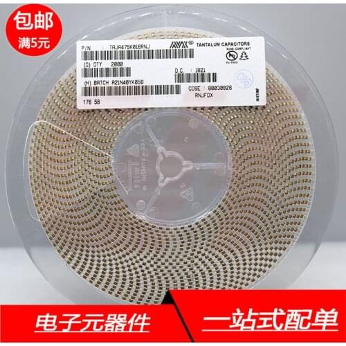 Tantalum capacitor type A_3216 106M (10uF) 10V ± 20% Type A_3216 475K (4.7uF) 16V ± 10% Type A_3216 476K (47uF) 6.3V ± 10