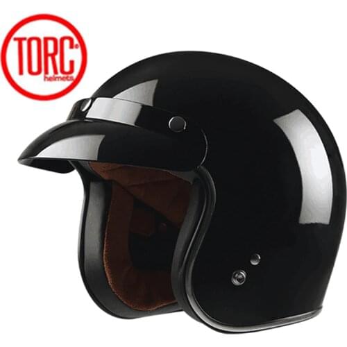TORC T50 Vintage Motorcycle Helmet Open Face Retro Casco Moto Half Face Scooter capacete moto DOT Approved casque moto