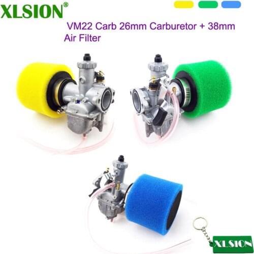 XLSION VM22 26mm Mikuni Carburetor 38mm Air Filter For 110cc 125cc 140cc Engine Lifan XR50 CRF50 SSR Thumpstar Pit Dirt Bike