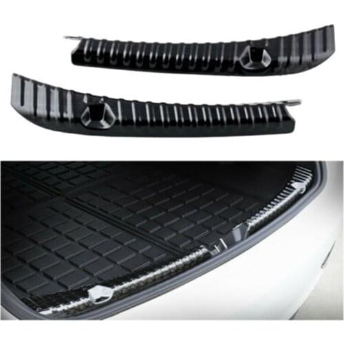 Car Rear Trunk Bumper Foot Inner Trim Tail Door Sill Scuff Protection Plate Stainless Steel For Tesla Model 3 2018 2019