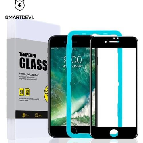 SmartDevil Screen Protective Film for iPhone 7 7 Plus 8 8 Plus 6 6S 6sPlus Tempered Glass Front Membrane Soft Edge Full Coverage