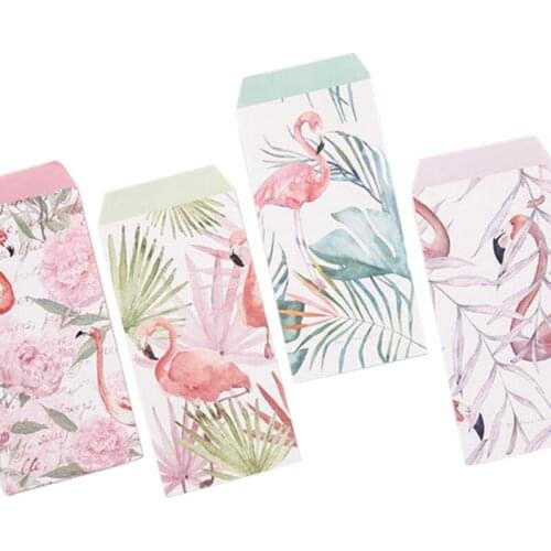 10packs/lot the Flamingo fresh styles Paper Envelope fashion Gift Craft post for Wedding Letter Invitations/friends/guests