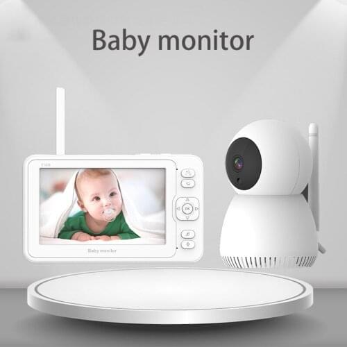 1080P Baby Monitor 5.0 Inch Wireless Video Color IP Video Cam For Children Nanny And Pet Security Surveillance System White