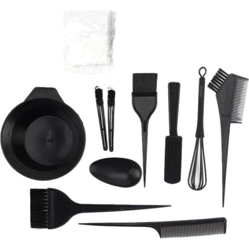 12PCS Hair Color Dye Bowl Comb Brushes Tool Kit Set Tint Coloring Dye Bowl Comb Brush Twin Headed Brushes Set