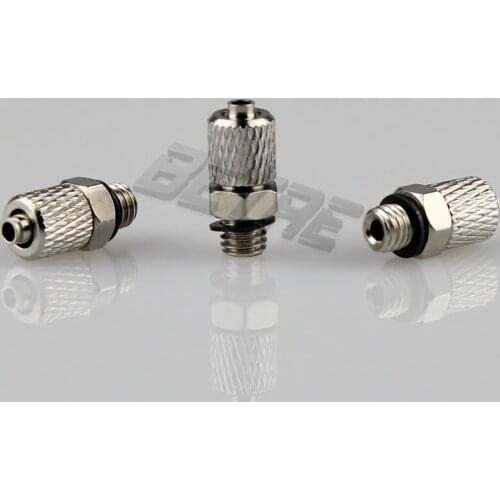 30 Pieces M5 - 4mm Straight Pneumatic Pipe Air Hose Quick Fitting Mini Connector