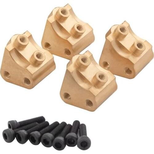 4Pcs Brass Front & Rear Axle Lower Shock Linkage Link Mount for Axial SCX10 II 90046 90047 1/10 RC Crawler Car Parts