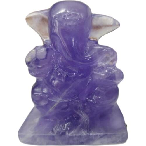5-6cm Idol Elephant Statue Natural Gemstone Carving Healing Crystal Animals Figurines Reiki Stones Lucky Decoration Wholesale