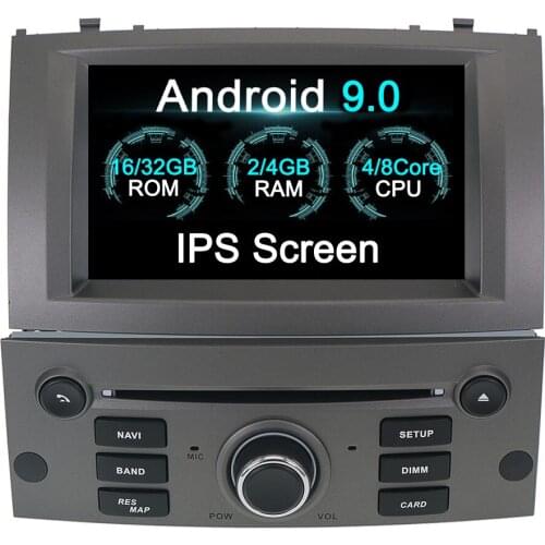 Android 9.0 Car Radio Player Multimedia Stereo For Peugeot 407 2004 2005 2010 Auto Audio DVD Video GPS WIFI BLuetooth Navigation