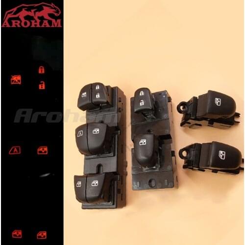 7 LED Orange lamp Auto Power Window Switch For Nissan Qashqai J11/Altima/Sylphy/Tiida/X-Trail lights all lit Backlight