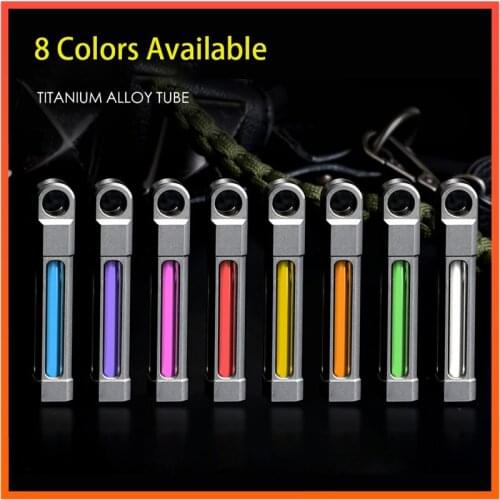 Automatic Light Titanium Alloy Tritium Gas Lamp Key Ring Life Saving Emergency Lights For Outdoor Safety and Survival Tools