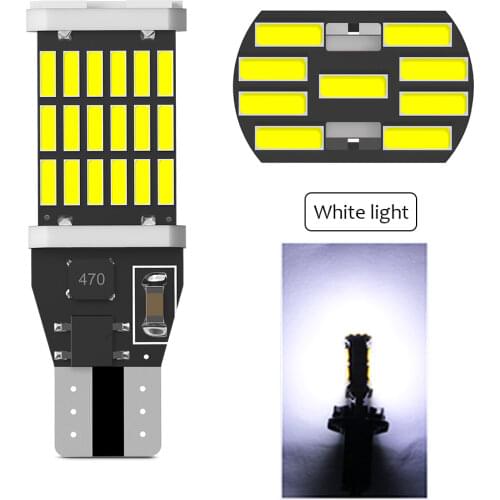 Car T15 T10 45SMD License Plate Light Canbus Bulbs Brake Backup Reverse Lamp White 921 912 W16W Reverse Turn Signal Trunk Lamp