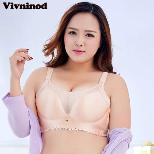 Seamless Bra Wire Free Bralettes For Women Brassiere Plus Size Soft Pushed Up Unlined Ladies Bras for Summer No Rims 50C D E Cup