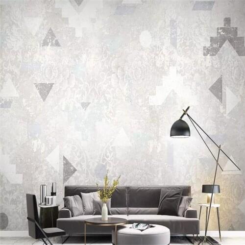 Decorative wallpaper series Vintage flower patterns abstract geometric TV background wall painting
