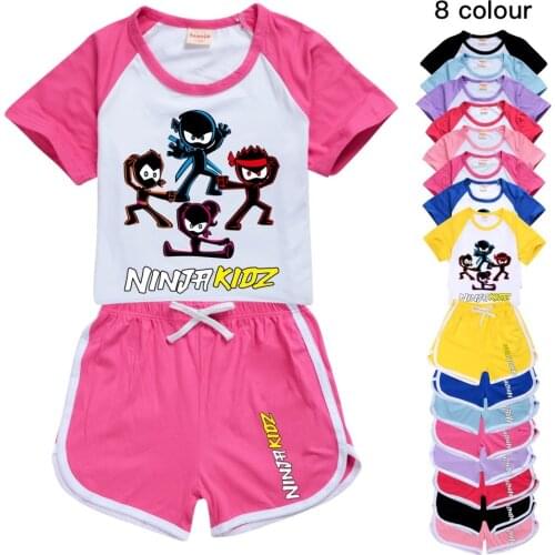 NINJA KIDZ Big Girls Boutique Outfits Polyester Boys Sport Suit Little Kids Clothes Girls 10 To 12 Teenage Yongth Homeware Tops