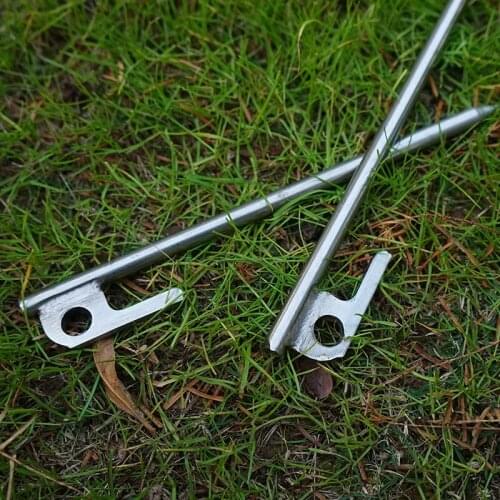 1pc Tent pegs Outdoor High Hardness Stainless Steel Canopy Tent Nail Stakes Nails Ground Stake for Picnic Camping Hiking Fishing