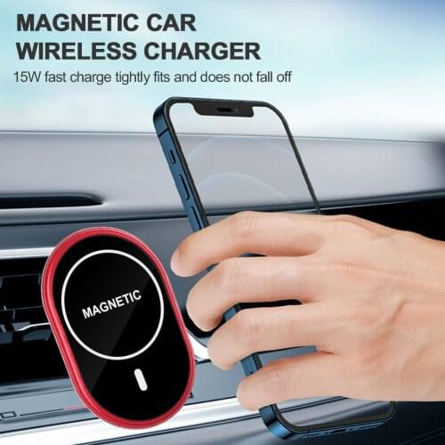 Magnetic Wireless Car Charger Mount for iPhone 12 mini 12 Pro Max Huawei Samsung Galaxy 15 W Fast Charging Air Vent Phone Holder