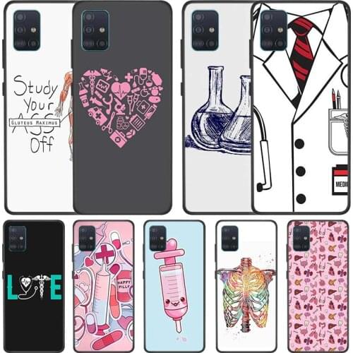 Nurse Medical Medicine Capas For Samsung Galaxy A51 A71 A72 M30s A21 A21s A31 A41 Phone Cases M31s M51 A21 A12 A02s Casing