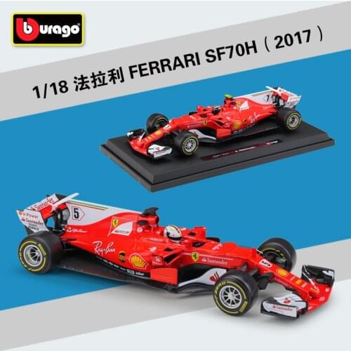 Bburago 1:18 F1 2018 FERRARI SF71H Formula Racing Model Alloy Car Model Collect gifts toy