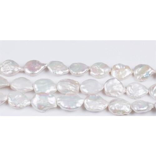 17-18mm natural freshwater drop shape baroque shape pearl strands