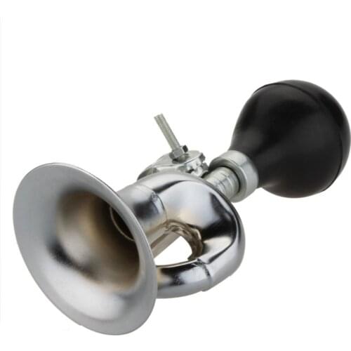 Non-Electronic Trumpet Loud Bicycle Cycle Bike Bell Vintage Retro Bugle Hooter Horn silver
