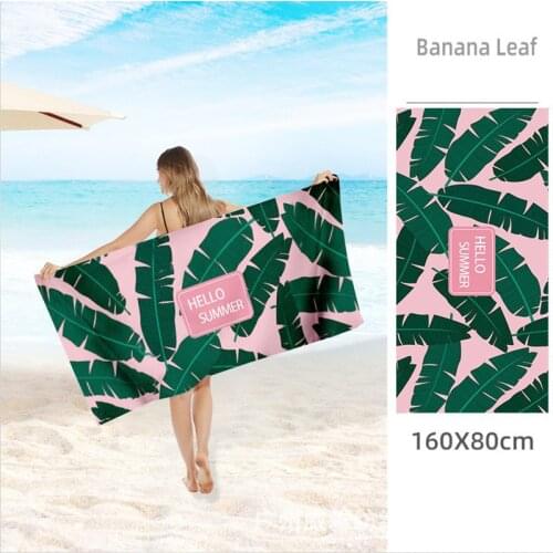 Personalized Original Large Beach Towel Absorbent and Quick-Dry Printed Custom Microfiber Adult Swimming Bath Towel Pareo Beach
