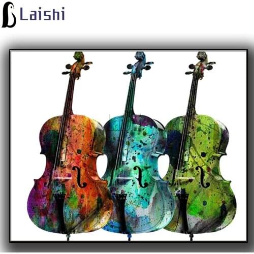 Full square & round drill Creative arts diamond painting music guitar, violin diamond mosaic rhinestone diamond embroidery decor
