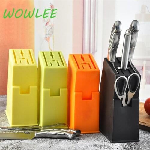 Useful Knives Holder Creative Storage Organizer Shelf Drain Rack Cutlery Display Stand for Home Kitchen(Black)
