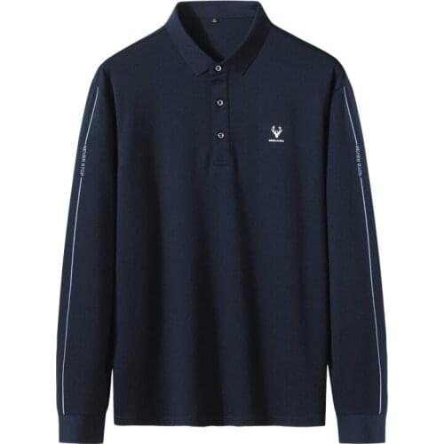 BAIDAFEI Oversized 5XL 6XL 7XL 8XL Men Shirts 2020 Autumn Fashion New Solid Soft Polo Shirt Men Green Gray