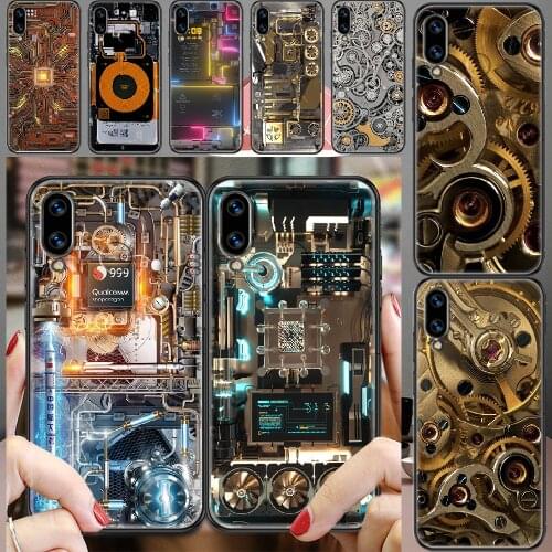 Gear Circuit Diagram Main board cpu Phone case For Huawei Honor 6 7 8 9 10 10i 20 A C X Lite Pro Play black pretty hoesjes tpu