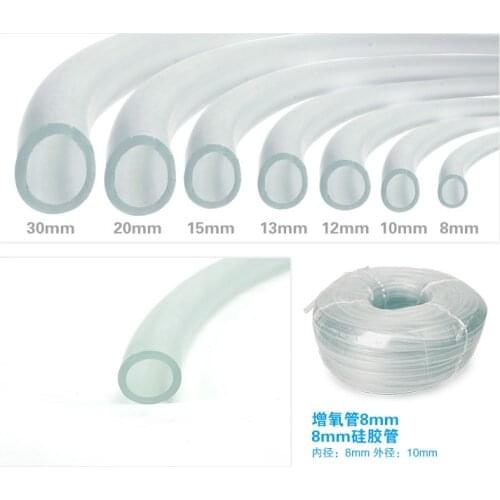 1M Aquarium silicone hose Aquarium filter oxygen tube Submersible pump transparent hose Beef tube soft rubber