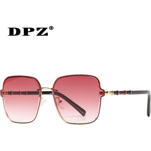2020 NEW Gradient Sunglasses women Fashion square Men rimless Vintage Brand Design uv400 Sun Glasses Oculos De Sol