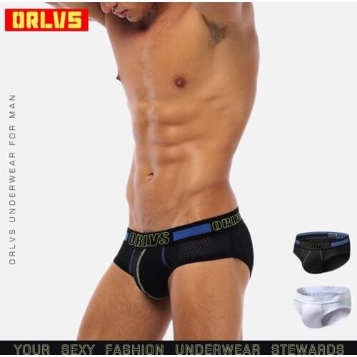 ORLVS Brand Men Underwear Sexy men Briefs Nylon Breathable Male Underpants Cueca Tanga Hombre Male Panties Quick Dry Men OR489