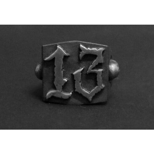 Vintage Mens 13 Letter Ring Cool 316L Stainless Steel Skull Rings for Women Fashion Men Biker Punk Party Jewelry Dropshipping